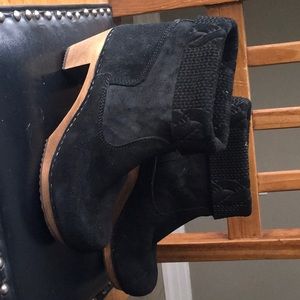 Sanita new boot black suede leather